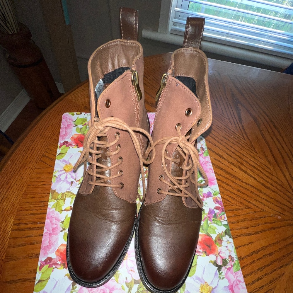 Minelli Leather Lace Up Boots